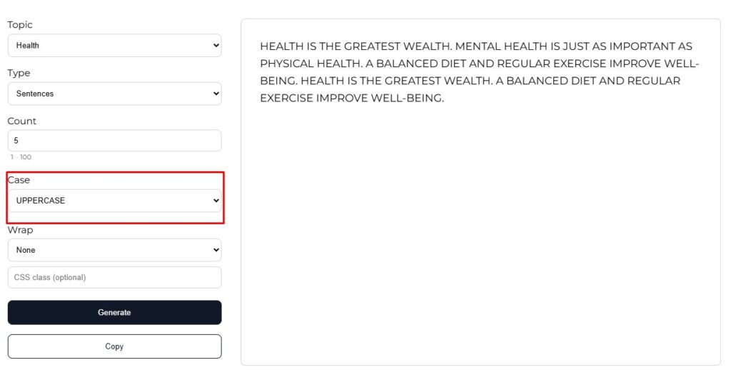 free dummy text generator