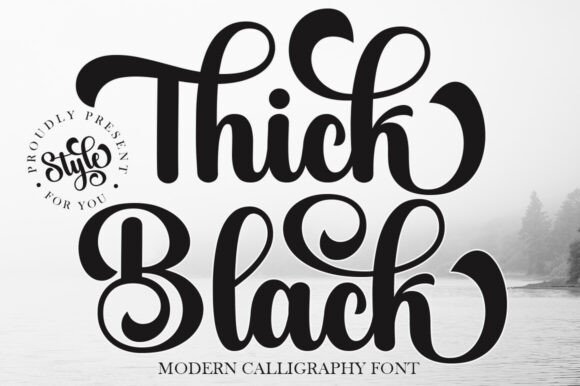 Thick Black Font